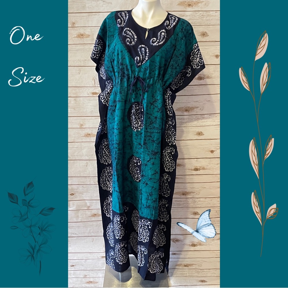 Teal and Blue Paisley Kaftan